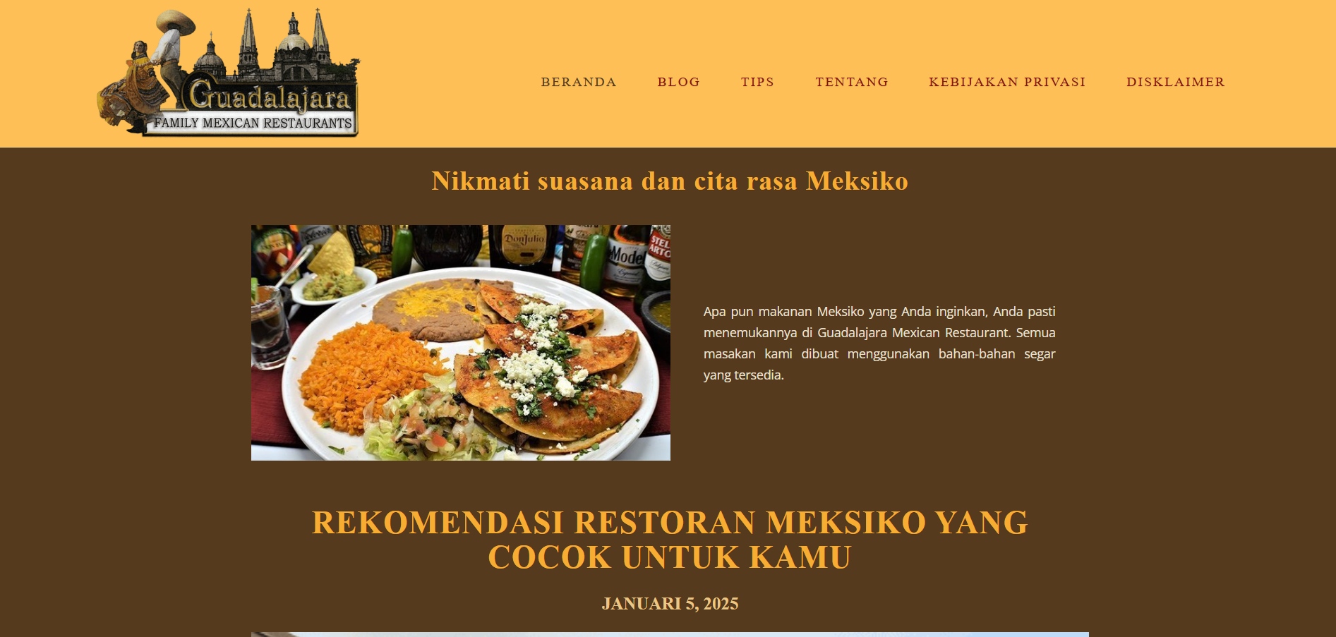Menikmati Sajian Autentik Meksiko di Restoran Favorit